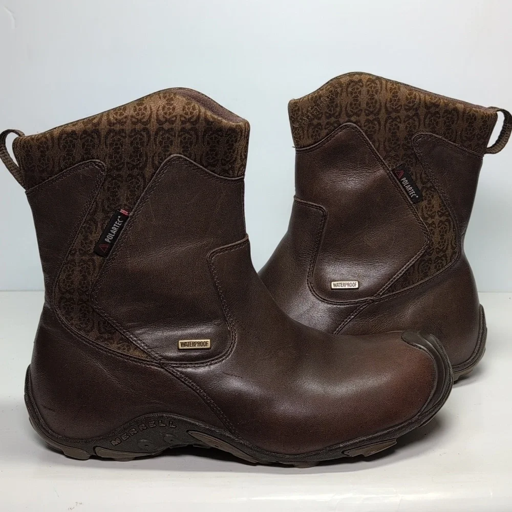 Merrell's forecast Vibram PolarTec waterproof  boots women's size 6.5 EU 37